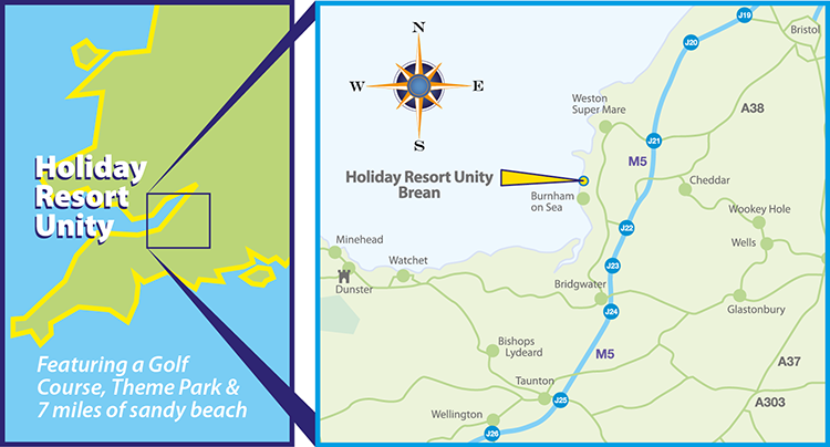 Map to find Holiday Resort Unity